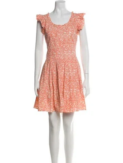 Pre-owned Ulla Johnson Patterned Mini Dress In Pink