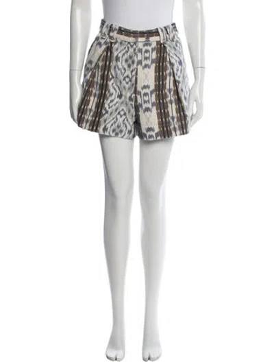 Pre-owned Ulla Johnson Patterned Mini Shorts In Blue