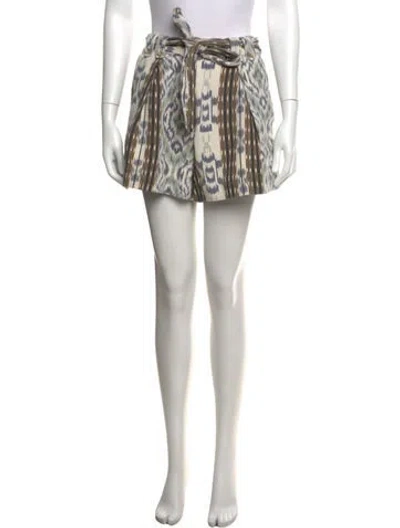 Pre-owned Ulla Johnson Patterned Mini Shorts In Blue/green