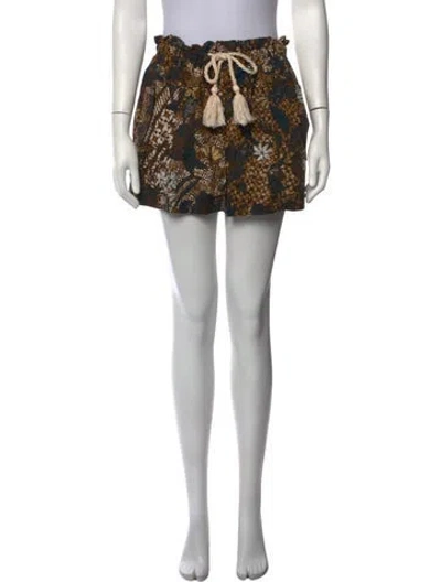 Pre-owned Ulla Johnson Patterned Mini Shorts In Multicolor
