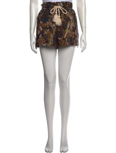 Pre-owned Ulla Johnson Patterned Mini Shorts In Multicolor