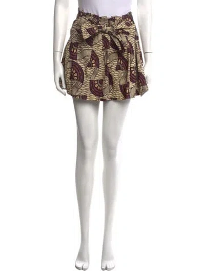 Pre-owned Ulla Johnson Patterned Mini Shorts In Neutrals