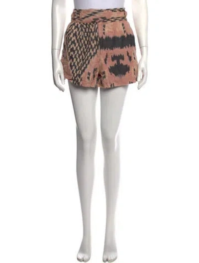 Pre-owned Ulla Johnson Patterned Mini Shorts In Pink