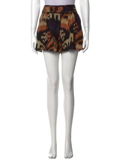 Pre-owned Ulla Johnson Patterned Mini Shorts W/ Tags In Neutral