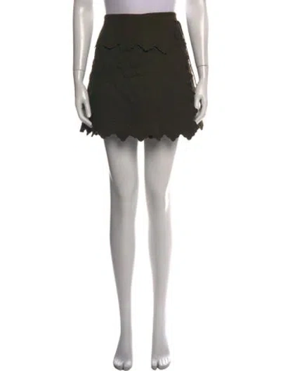 Pre-owned Ulla Johnson Patterned Mini Skirt In Black