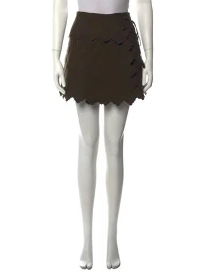 Pre-owned Ulla Johnson Patterned Mini Skirt In Green