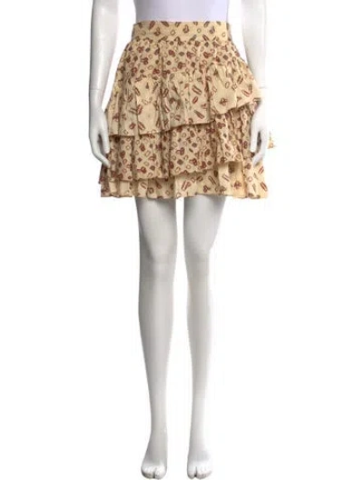Pre-owned Ulla Johnson Patterned Mini Skirt In Neutrals