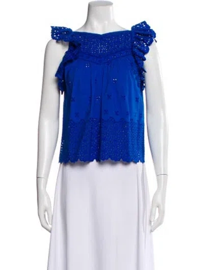 Pre-owned Ulla Johnson Patterned Square Neckline Top In Multi