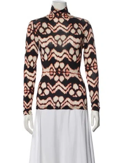 Pre-owned Ulla Johnson Patterned Turtleneck Top In Multi