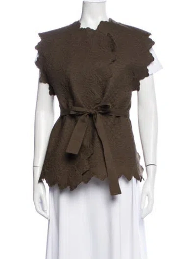 Pre-owned Ulla Johnson Patterned Vest In Brown