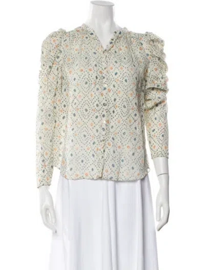 Pre-owned Ulla Johnson Patterned V-neck Blouse