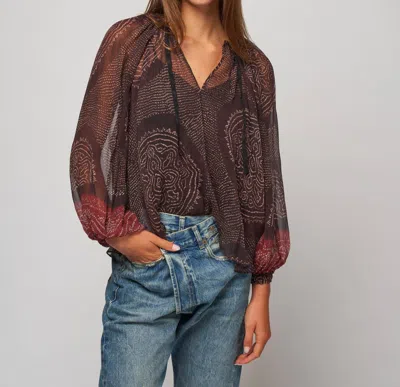 Ulla Johnson Pauline Blouse In Garnet In Brown