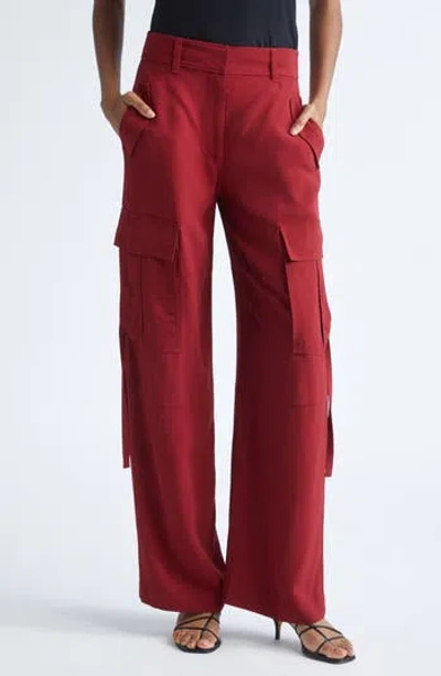 Ulla Johnson Pax Cargo Wide Leg Pants In Purple