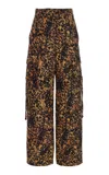 Ulla Johnson Pax Satin Back Crepe Pants In Multi