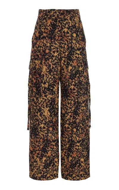 Ulla Johnson Pax Satin Back Crepe Pants In Multi