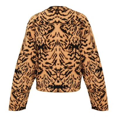 Ulla Johnson Payton Jacquard Knit Cardigan In Brown