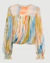 Ulla Johnson Pearl Silk Blouse In Multi
