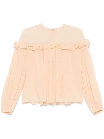 Ulla Johnson Peggy Blouse In Orange