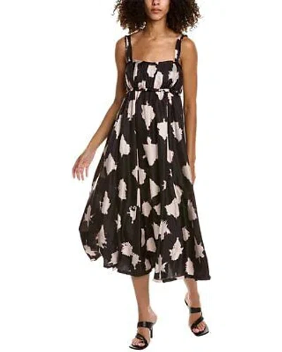 Pre-owned Ulla Johnson Penelope Silk Midi Dress Women's Black Us 4