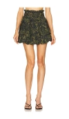Ulla Johnson Penina Bubble Hem Skirt In Green