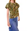 Ulla Johnson Perline Flutter Sleeve Blouse In Lichen In Green