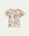 Ulla Johnson Perline Flutter-sleeve Zip Blouse In Multi