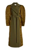 Ulla Johnson Petal Double Breasted Trench Coat In Green