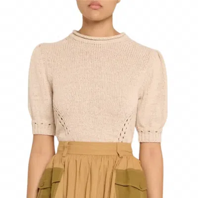 Ulla Johnson Pia Knit Top In Cowrie In Neutral