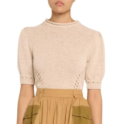 Ulla Johnson Pia Top In Cowrie In Brown