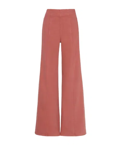 ULLA JOHNSON PINK HIGH RISE WIDE LEG FLARE JEAN