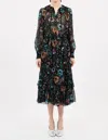 Ulla Johnson Pippa Blouse In Black Iris In Multi