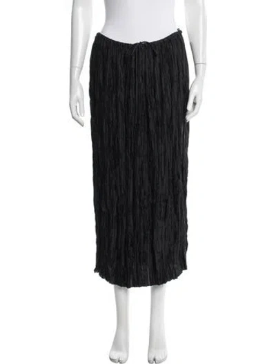 Pre-owned Ulla Johnson Pleated Accents Long Skirt In Black