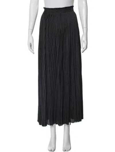 Pre-owned Ulla Johnson Pleated Accents Midi Length Skirt In Black