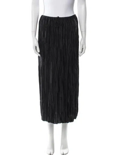 Pre-owned Ulla Johnson Pleated Accents Midi Length Skirt In Blue