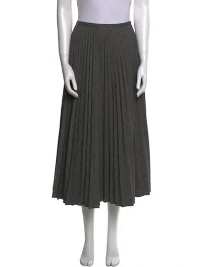 Pre-owned Ulla Johnson Pleated Accents Midi Length Skirt In Gray