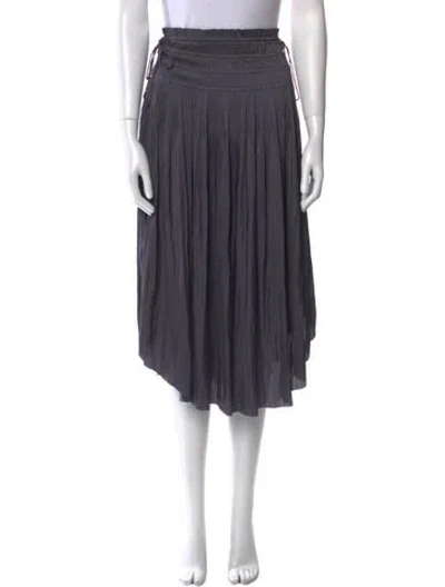 Pre-owned Ulla Johnson Pleated Accents Midi Length Skirt In Gray