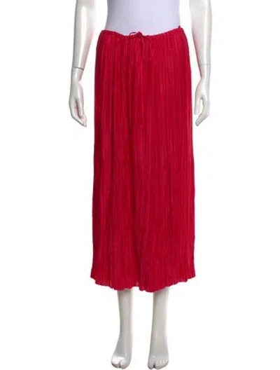 Pre-owned Ulla Johnson Pleated Accents Midi Length Skirt In Pink