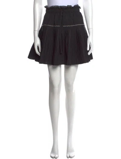 Pre-owned Ulla Johnson Pleated Accents Mini Skirt In Black