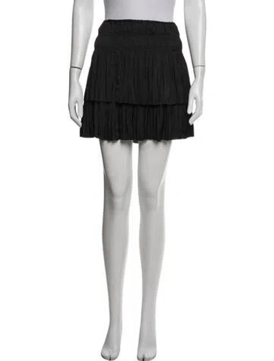 Pre-owned Ulla Johnson Pleated Accents Mini Skirt In Black