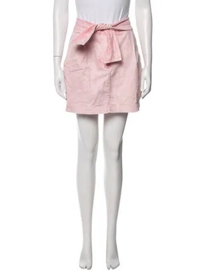 Pre-owned Ulla Johnson Pleated Accents Mini Skirt In Pink