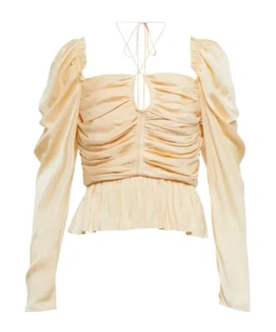 Ulla Johnson Pleated Blouse In Yellow
