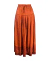 Ulla Johnson Malia Pleated Drawstring Maxi Skirt In Red
