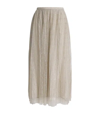 Ulla Johnson Pleated Maren Skirt In Brown