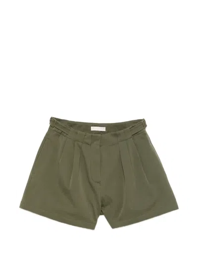 Ulla Johnson Pleated Pocket Shorts In Green