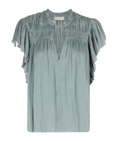 Ulla Johnson V-neck Blouse In Gray