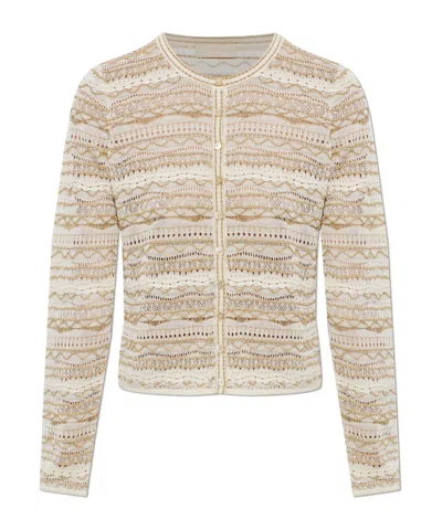 Ulla Johnson Pointelle-knit Button-up Cardigan In Brown