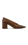 Ulla Johnson Polline Croc-effect Leather Pumps In Brown