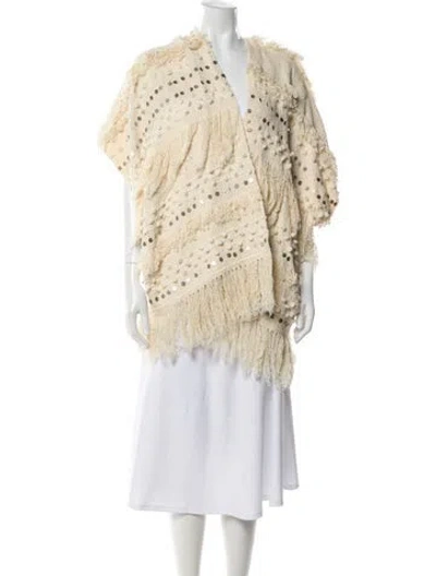 Pre-owned Ulla Johnson Poncho In White
