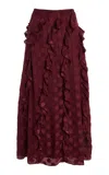 Ulla Johnson Poppy Skirt In Burgundy
