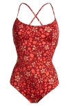 Ulla Johnson Positano One-piece Swimsuit In Coral